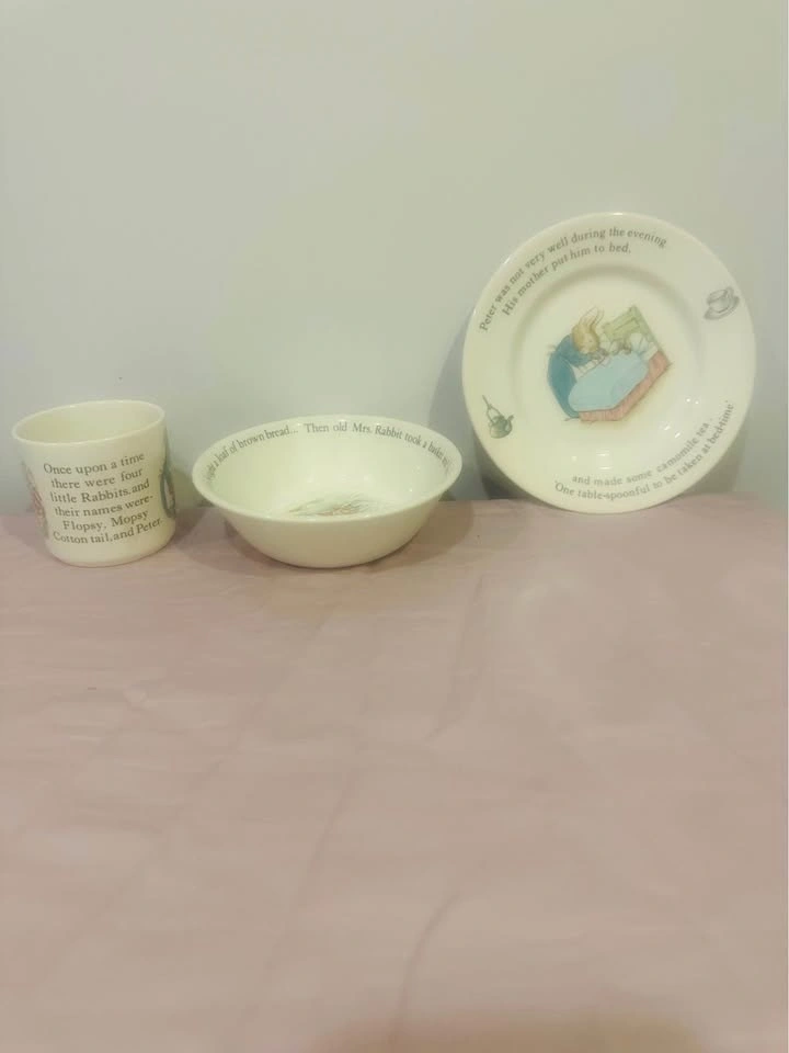 Two 3 pc sets of childrens fine china - photo 3