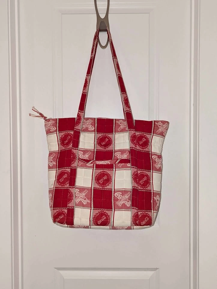 Coca Cola Coke Quilted Zippered Tote Bag