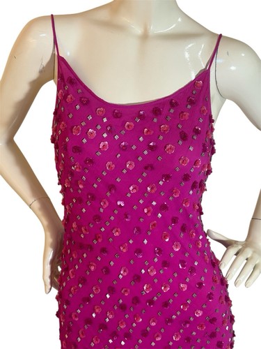 La Perla Floral Pink Sequin Dress, Small. - photo 2