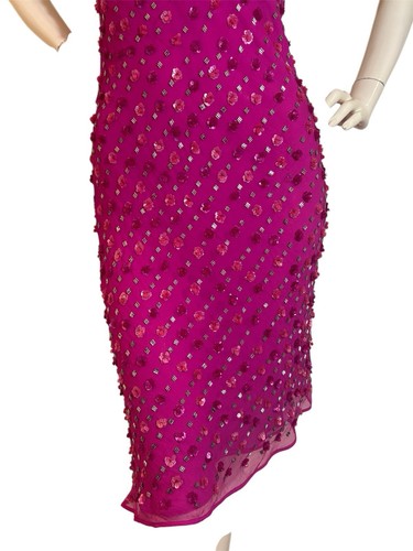 La Perla Floral Pink Sequin Dress, Small. - photo 3