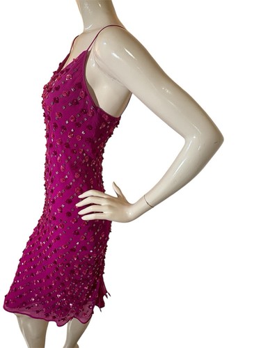 La Perla Floral Pink Sequin Dress, Small. - photo 4