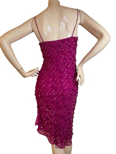 La Perla Floral Pink Sequin Dress, Small. - photo 5