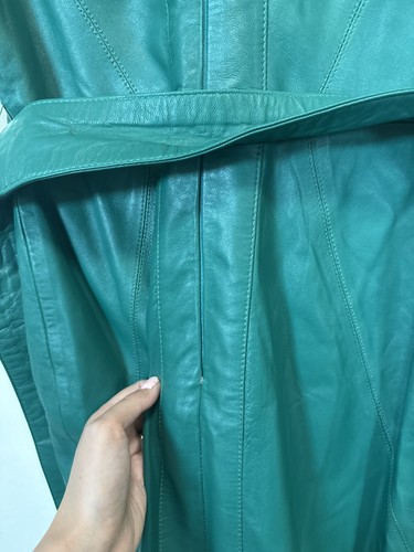 Karen Millen UK 10 Original Forever Leather Green Pencil Dress - photo 4