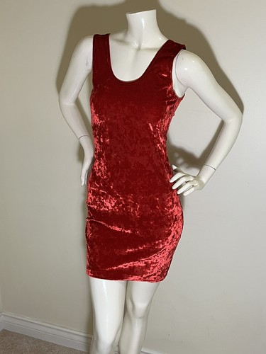 90s Crushed Red Velvet Dress - photo 3