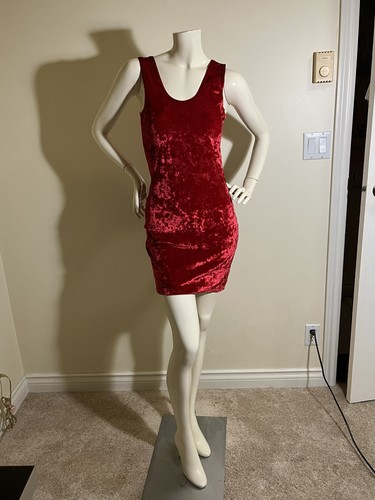 90s Crushed Red Velvet Dress - photo 4