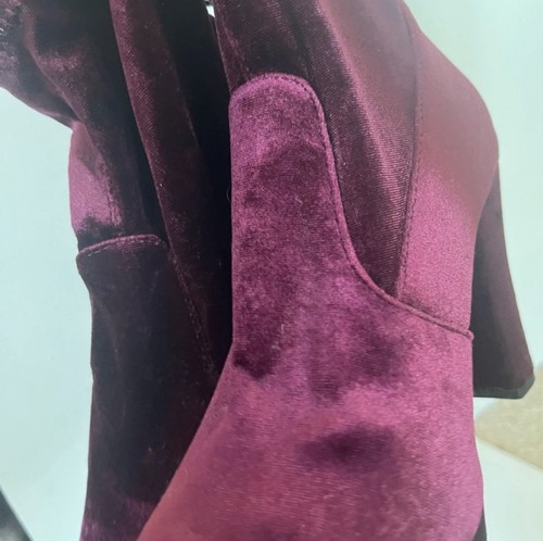 New Look Velvet Boots Size 39 Plum Burgundy Autumn Winter - photo 4