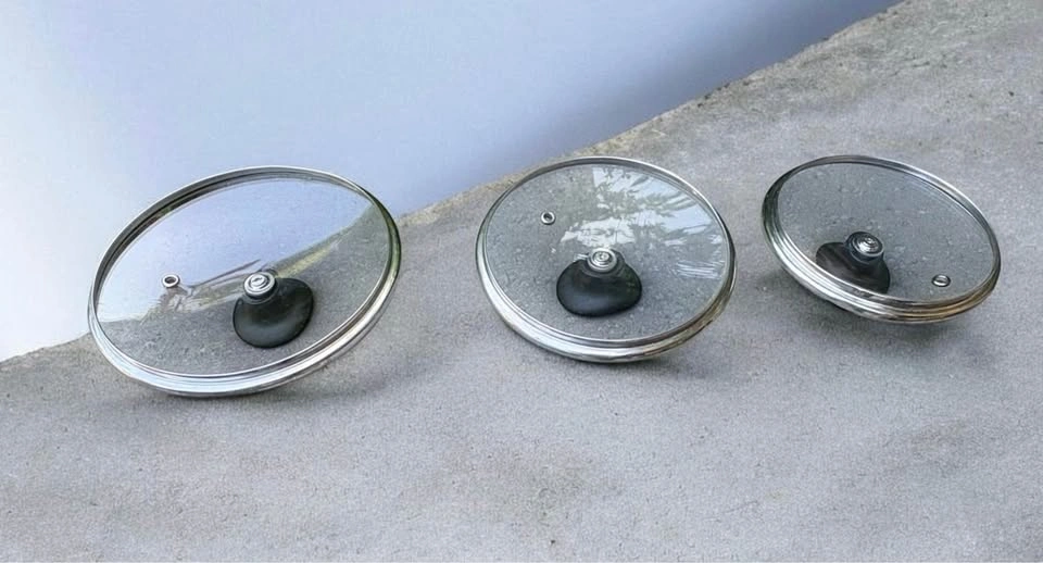 Set of 3 T-fal Tempered Glass Cookware Lids - photo 2