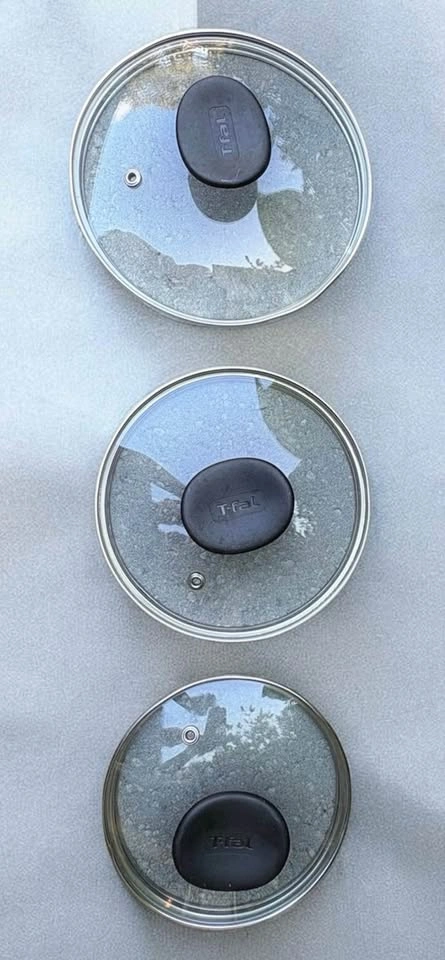 Set of 3 T-fal Tempered Glass Cookware Lids - photo 3