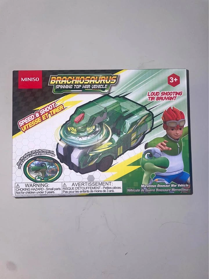 MINISO Dinosaur Spinning Top Launcher Toy – Brachiosaurus
