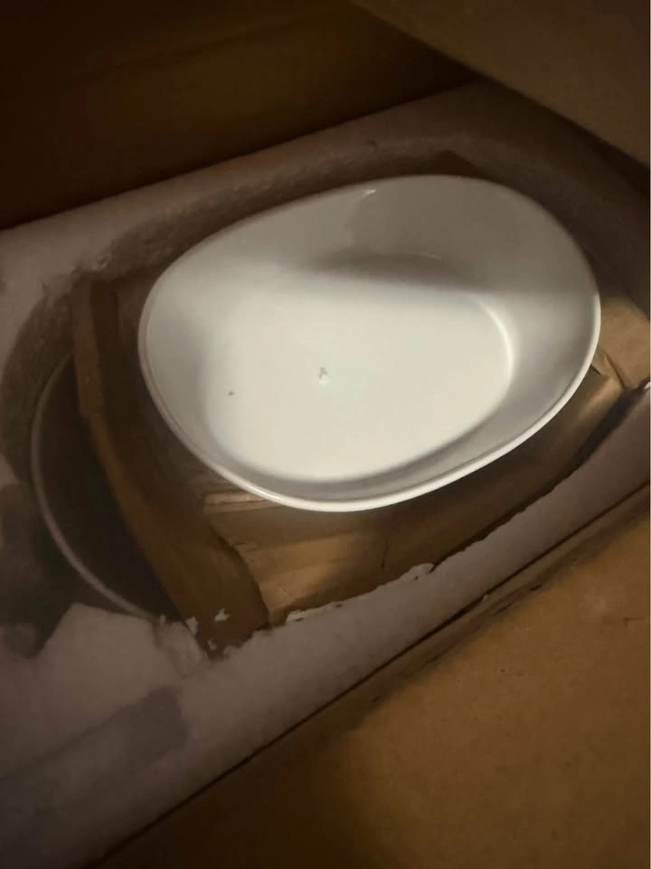 Brand new 3 tiers porcelain dishes fruit stand - photo 5