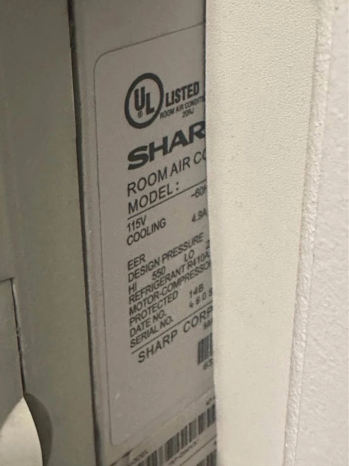 12,000 BTU Window AC - Sharp AFQ120VX + Window Extenders - photo 2