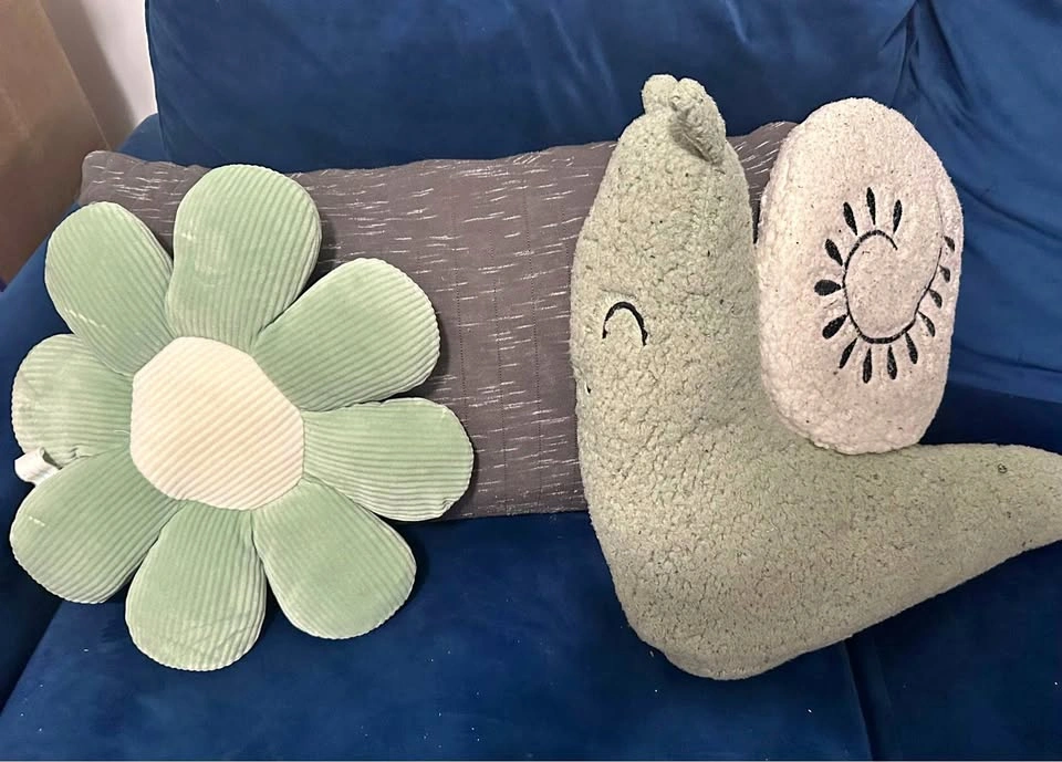 Cute Green / Gray Throw Pillows | Best Offer