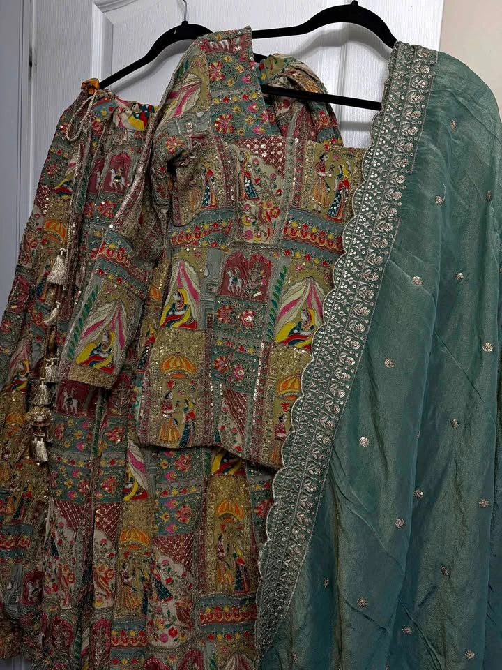 Embroidered Lehenga Choli Set with Dupatta
