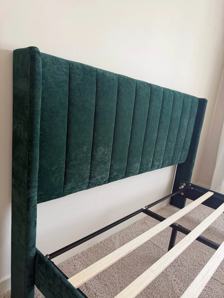YUHUASHI upholstered velvet Platform Bed Frame Queen - photo 3