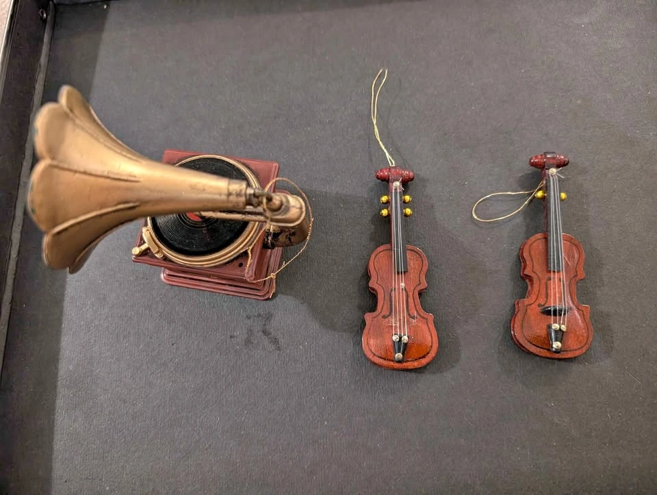 Set of 3 Miniature Musical Instrument Ornaments