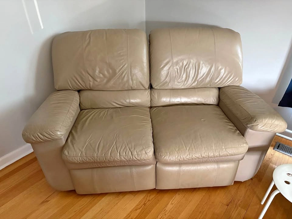 Leather Reclining Loveseat
