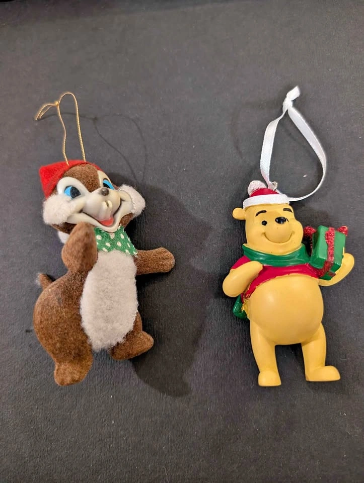 Disney Chip and Winnie the Pooh Christmas Ornaments