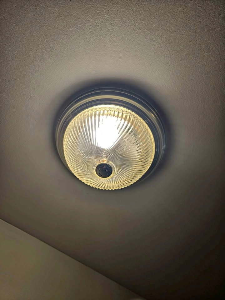 2 Flush Mount Bowl Ceiling Fixture with a Ribbed Glass Shade