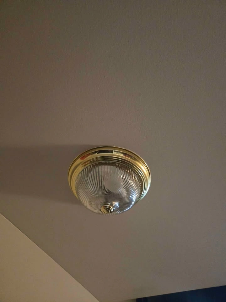2 Flush Mount Bowl Ceiling Fixture with a Ribbed Glass Shade - photo 2