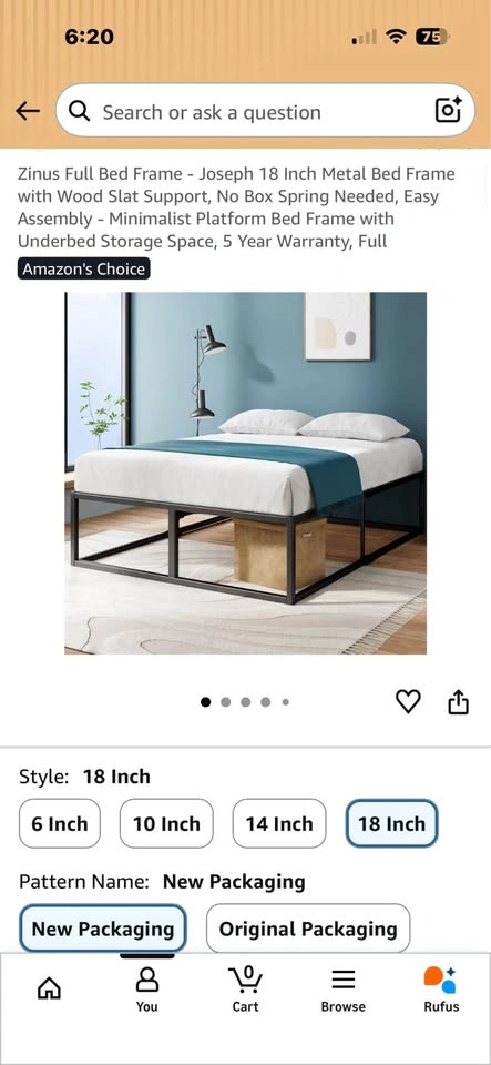 IKEA VESTERÖY Full Hybrid Mattress and Metal Bed Frame - photo 5