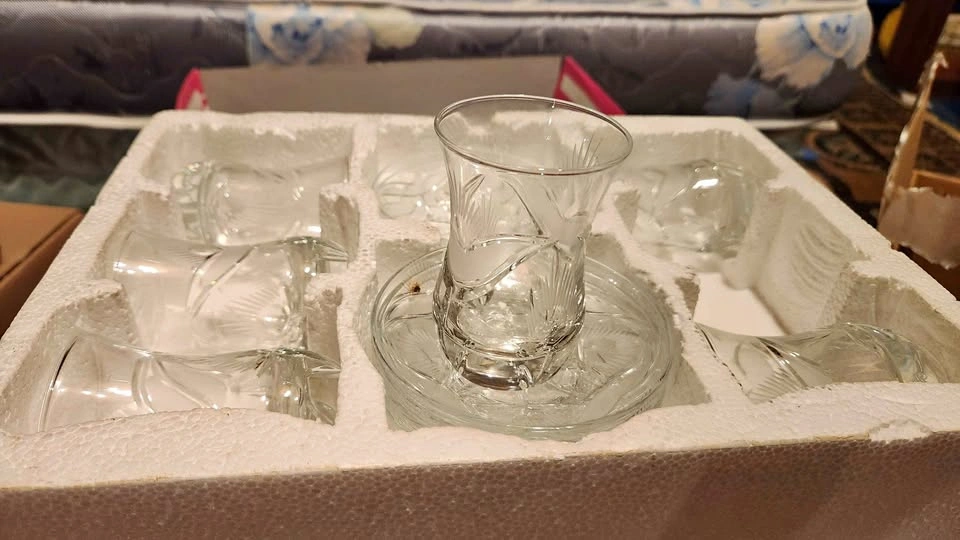 Turkish Tea Glass and Saucer Set