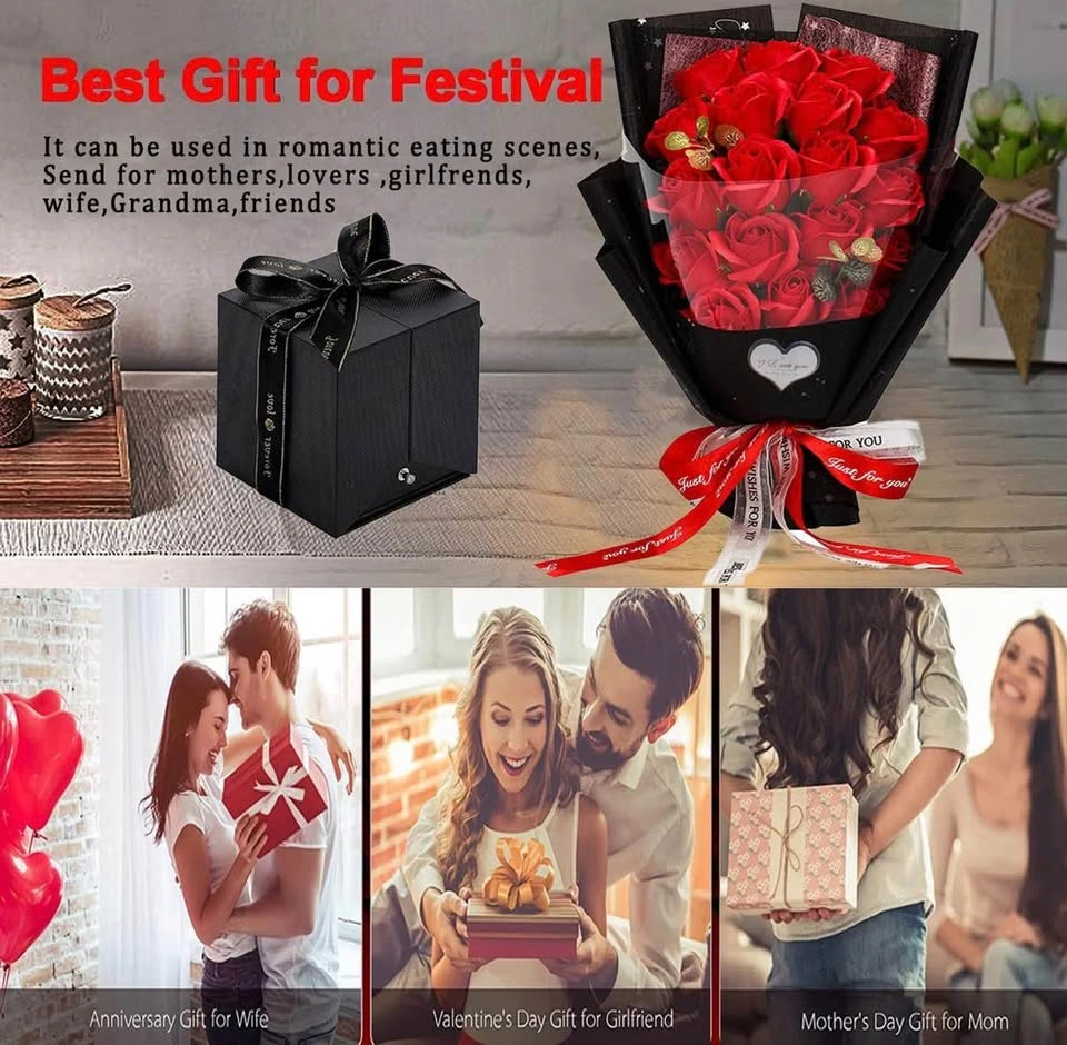 Rose Bouquet and Jewelry Gift Box Set - photo 4