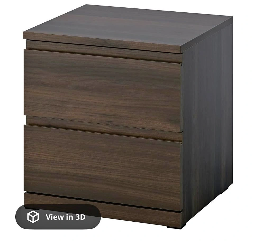 IKEA STORKLINTA Drawer Nightstand - Dark Brown