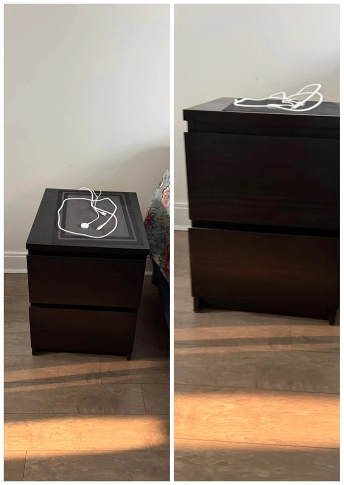 IKEA STORKLINTA Drawer Nightstand - Dark Brown - photo 2