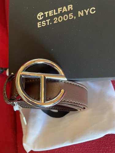 Telfar Logo Belt - Silver/Chocolate NWT