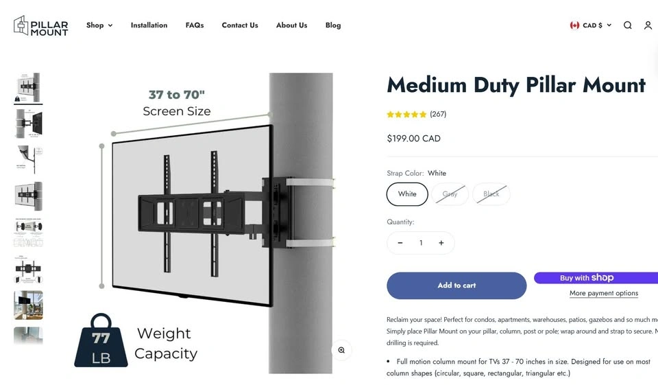 TV Pillar Mount - photo 2