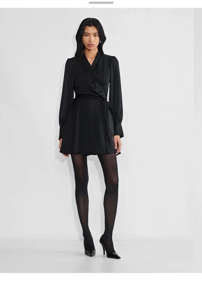 Aritzia Babaton satin black dress XS