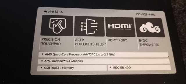 Acer Aspire ES1-522 Laptop 1TB - photo 2