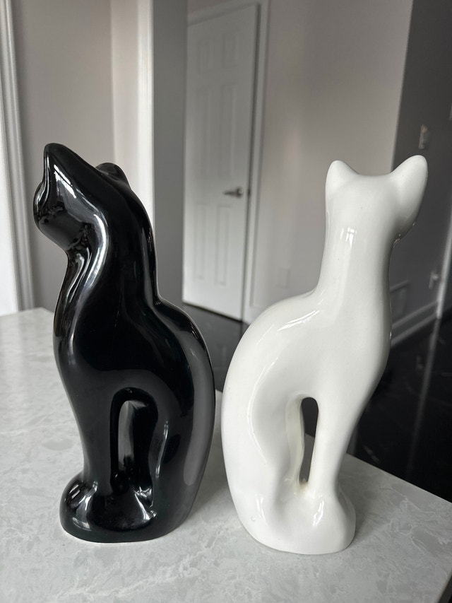 Vintage Mid-Century Modern (MCM) style ceramic cat figurines - photo 4