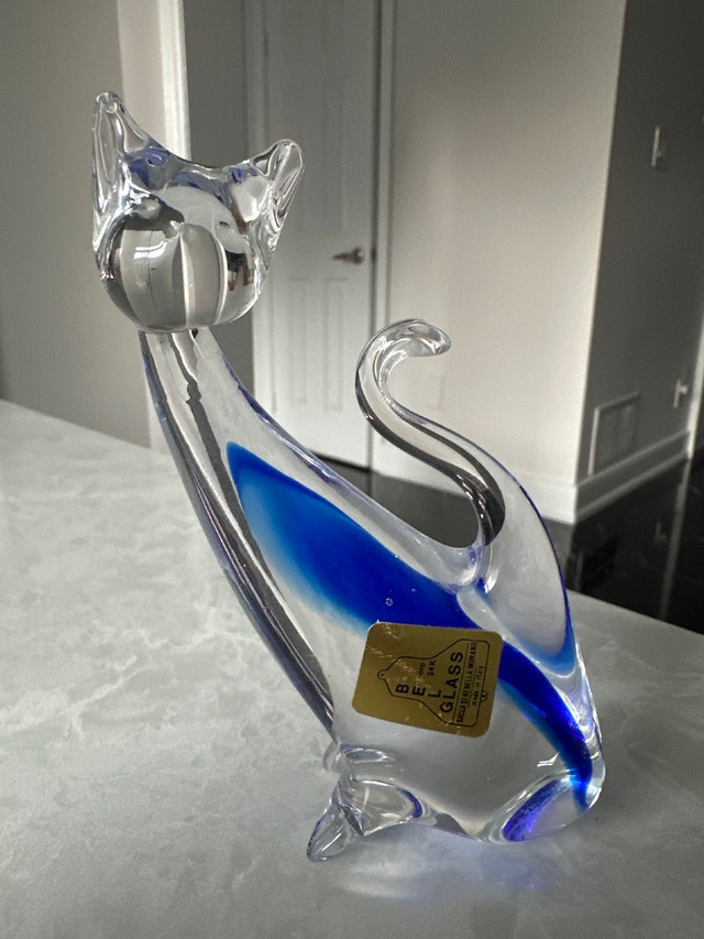 Vintage hand-blown Murano art glass cat figurine - photo 2