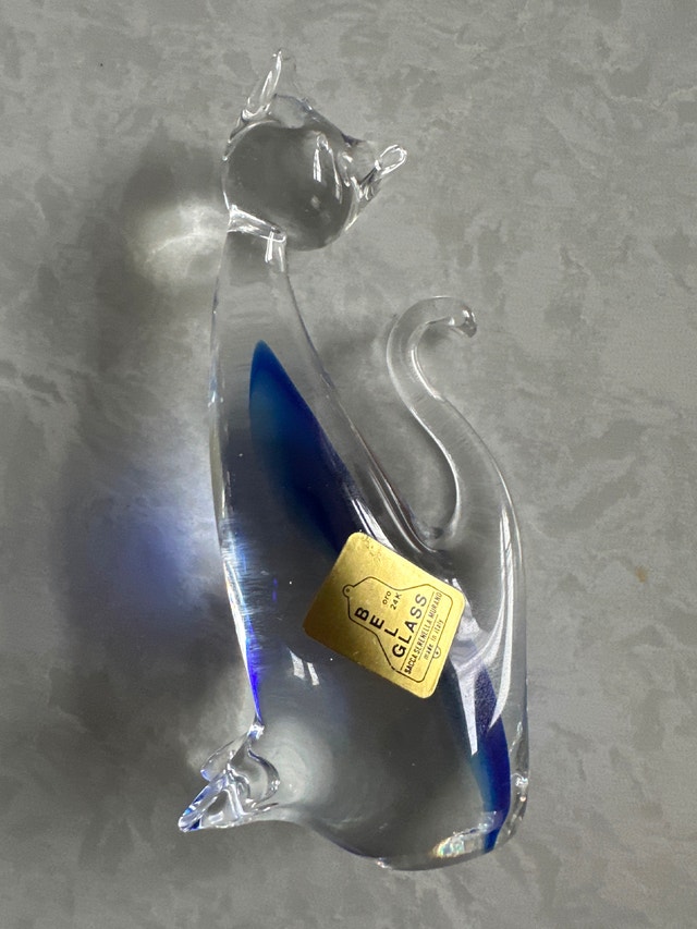Vintage hand-blown Murano art glass cat figurine - photo 4