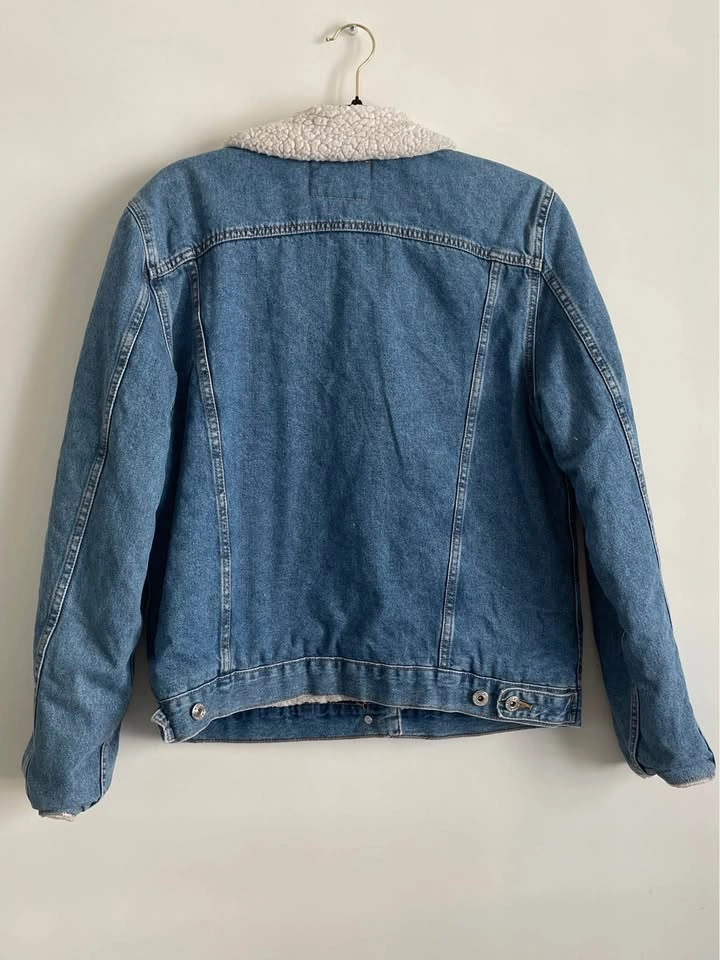 FB Sister Sherpa Lined Denim Jacket size S men or M women - photo 3