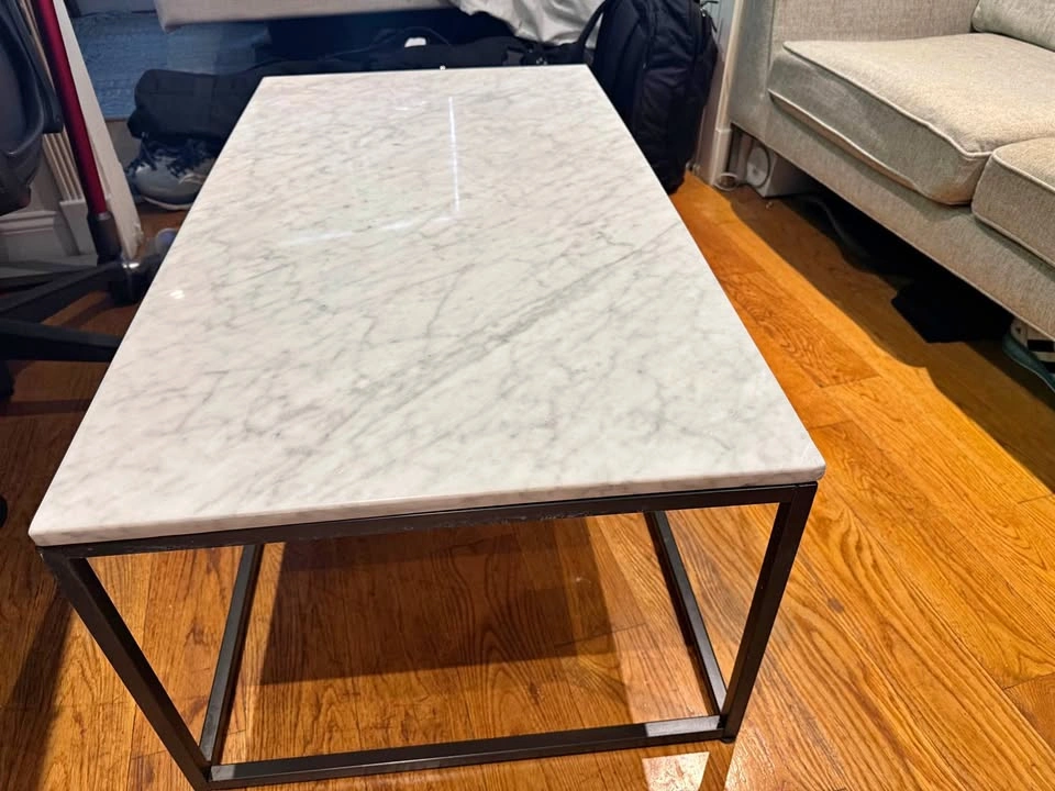 West Elm Streamline Marble Coffee Table
