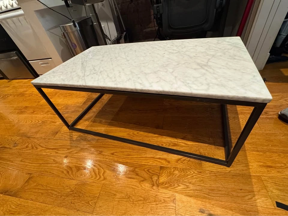 West Elm Streamline Marble Coffee Table - photo 5