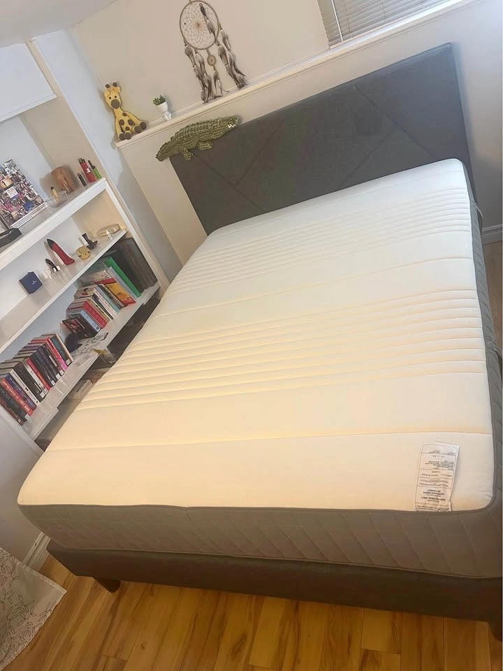 Queen Bed Frame (Zinus Judy) + Mattress