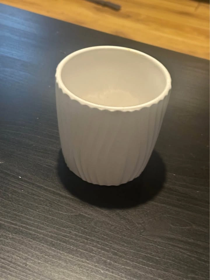 Set of 2 Ceramic Planters / Pots (Grey & White) - photo 2