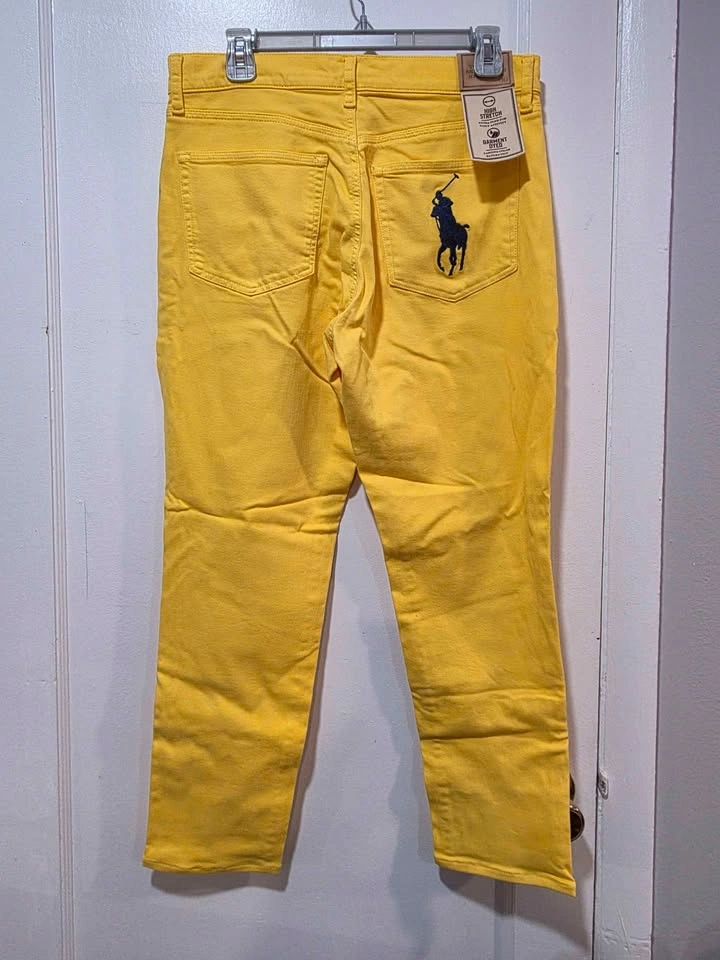 NWT Women's Yellow Skinny High Rise Jeans by Polo Ralph Lauren - photo 2