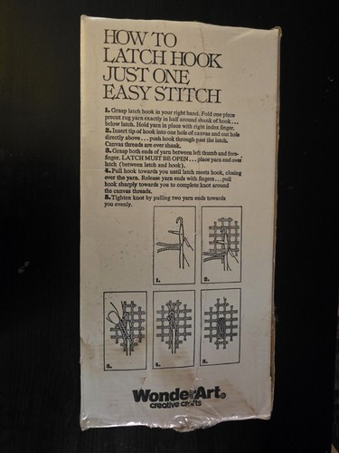 Vintage WonderArt SMURF on the Moon Latch Hook Rug Kit 34" - photo 4