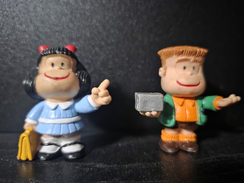 Vintage Mafalda and Manolito PVC Figures Lot of 2