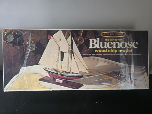 Vintage Scientific Schooner Bluenose Wood Ship Model Kit #164