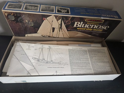 Vintage Scientific Schooner Bluenose Wood Ship Model Kit #164 - photo 2