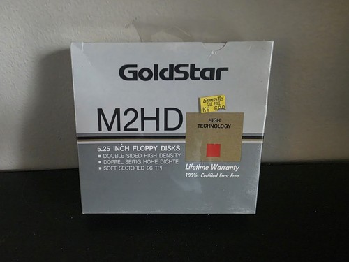 Vintage GoldStar 5.25" Floppy Disks M2HD DSHD Blank Sealed NOS - photo 2