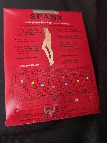 Vintage Spanx High-falutin' Footless Shaper Nude Size B NIP - photo 2