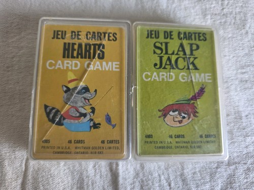 Vintage Whitman Golden Hearts & Slap Jack Card Games 1960s