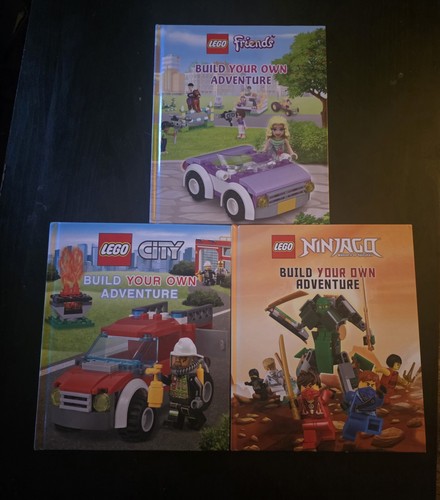 LEGO Build Your Own Adventure Hardcover Book Lot of 3