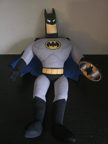 Vintage 1998 Batman Plush 14” Play By Play WB DC Comics